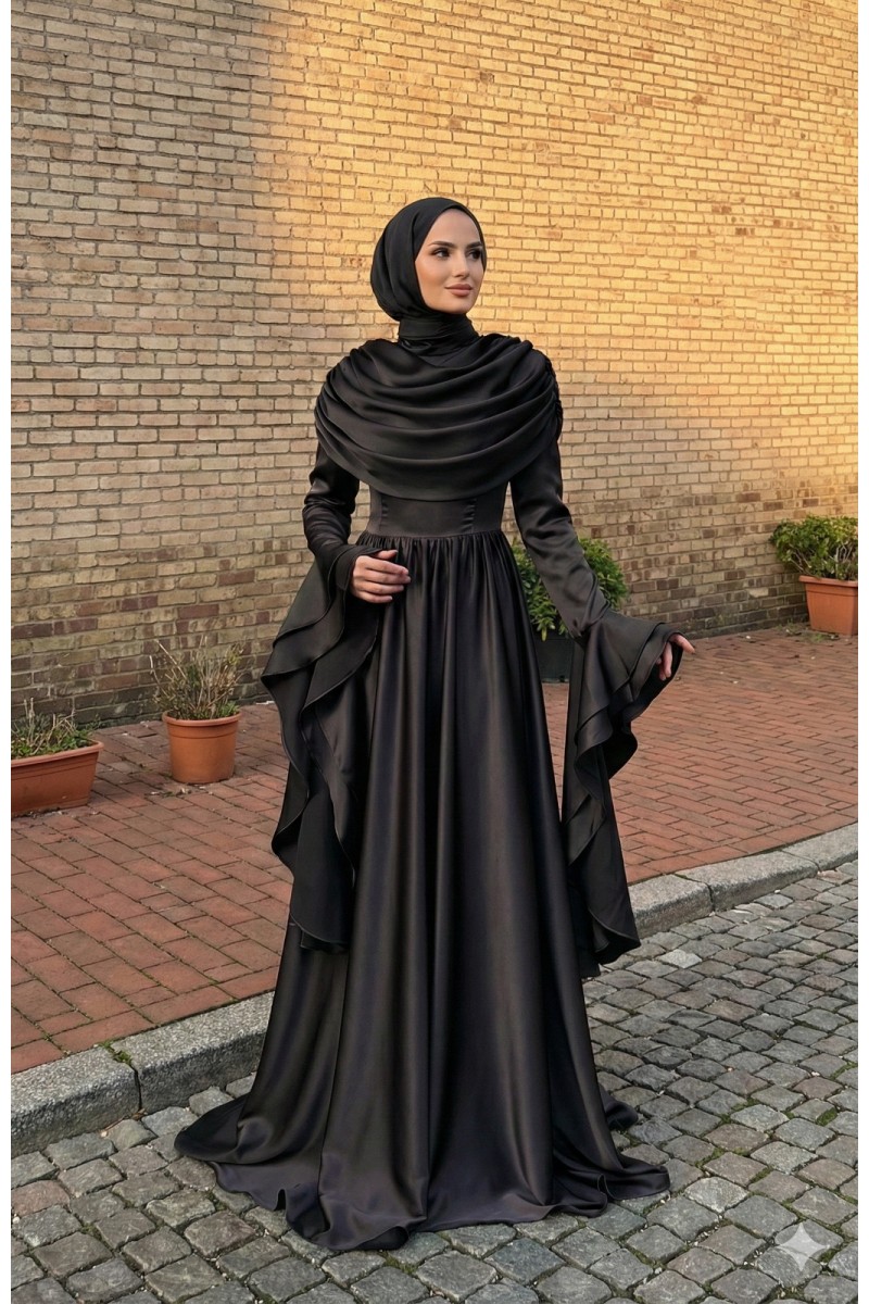 Dilruba Tesettür Abiye Siyah