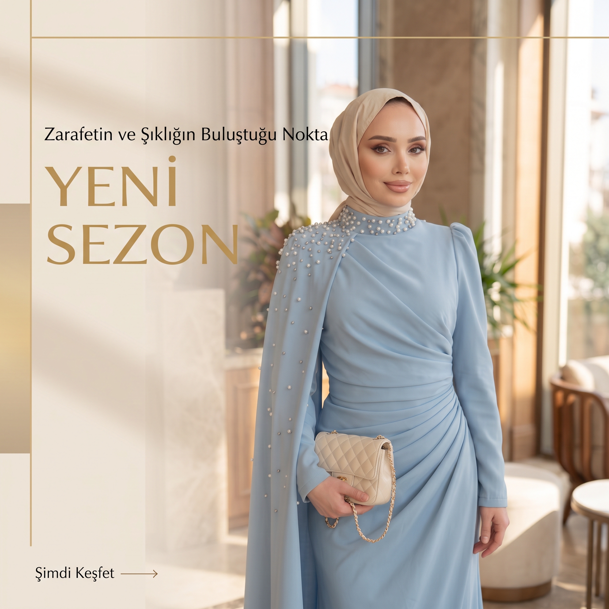 Tesettür Şifon Abiye