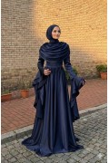 Dilruba Tesettür Abiye Lacivert