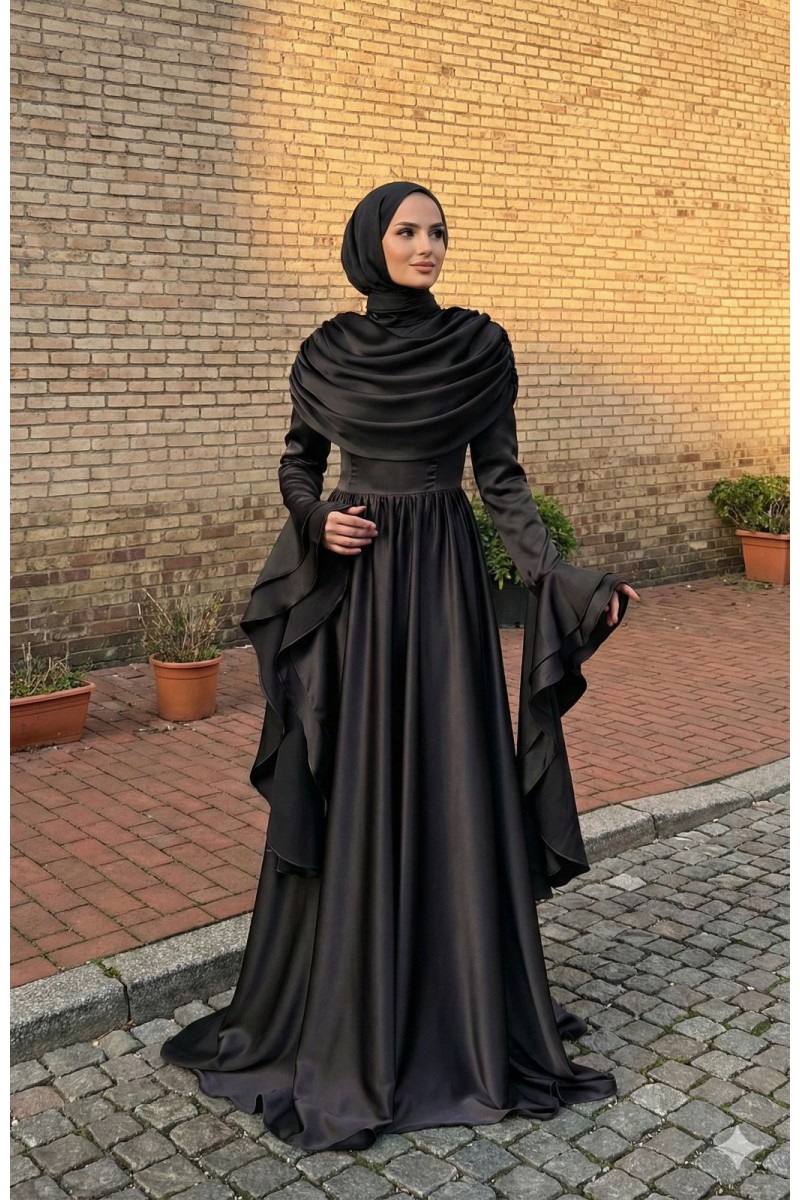 Dilruba Tesettür Abiye Siyah