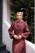 1111A Safiye Tesettür Abiye Bordo