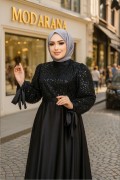 Yasemin Tesettür Abiye  Siyah